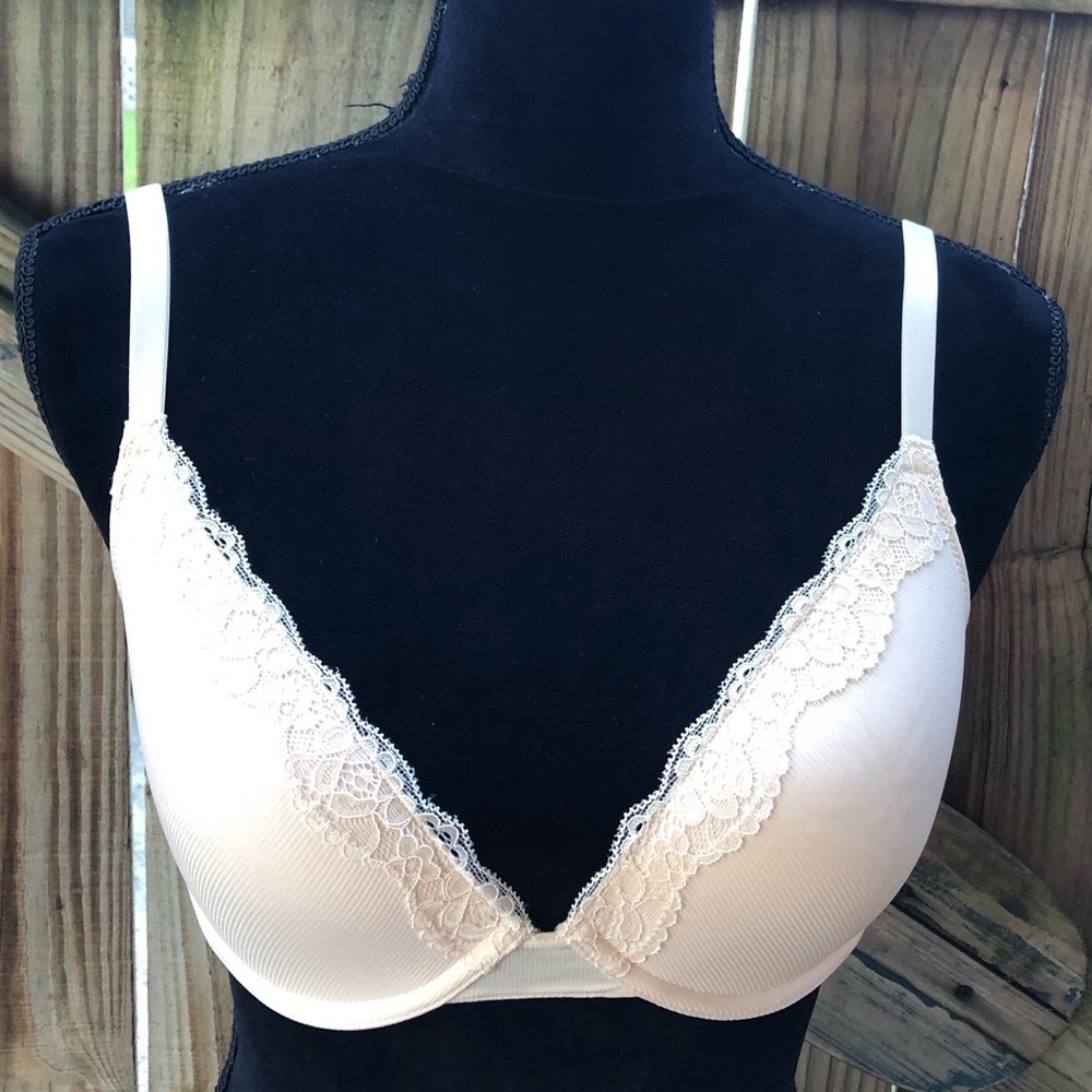 New Luvlette Underwear by Shein Padded Smooth Cup Lace Trim Convertible Bra 36B